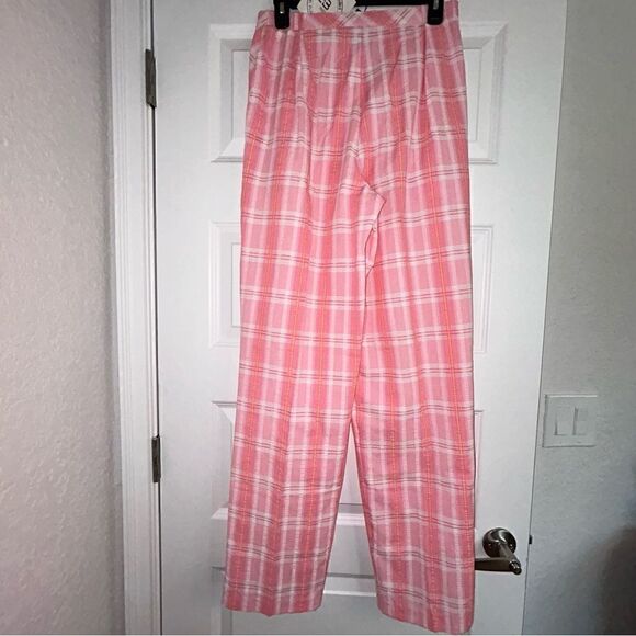 New, Vintage Elaine Benedict Plaid Print Searsucker Pants - Picture 4 of 7